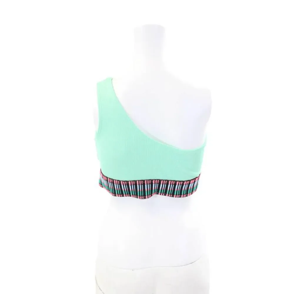 Peixoto Womens One Shoulder Cadillac Zoni Bikini Printed Top Mint Green Size L
